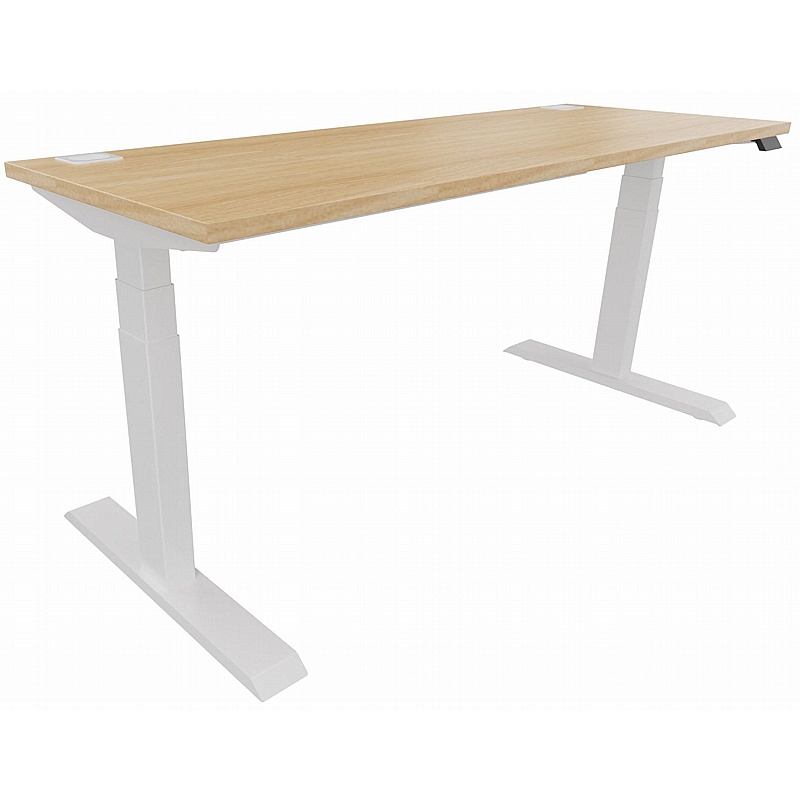 Progress Plus Electric Height Adjustable Shallow Rectangular Office Desks - Office Desks