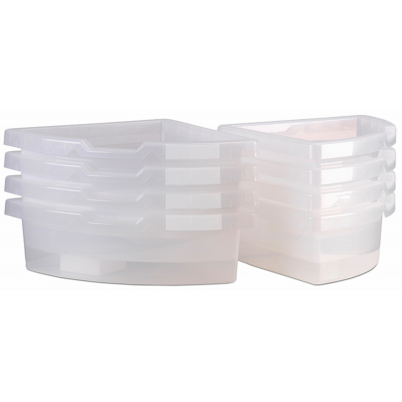 Millhouse Clear Corner Tubs - Pack of 8 - School Furniture