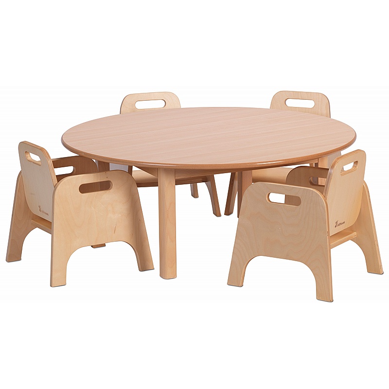 Teeny Tots Medium Circular Table and Chair Set - School Furniture