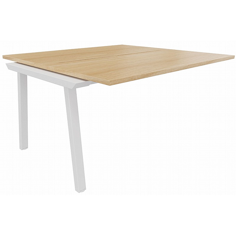 Linnea Shallow A-Frame Rectangular Back to Back Sliding Top Bench Extension Desks - Office Desks