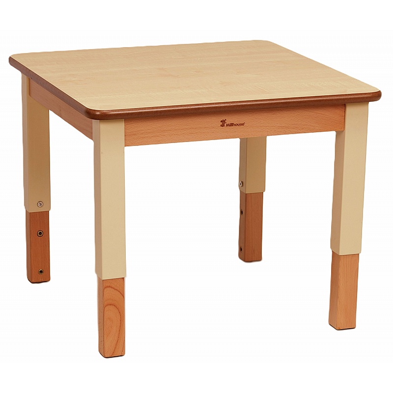 Teeny Tots Height Adjustable Square Tables - School Furniture