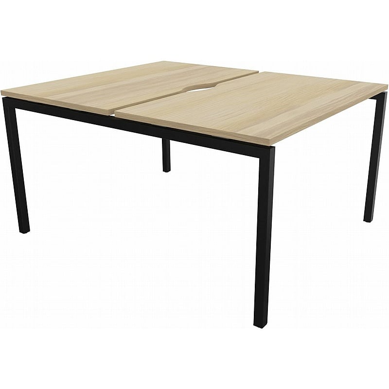 Linux II 2 Person Rectangular Back to Back Bench Desks - Office Desks