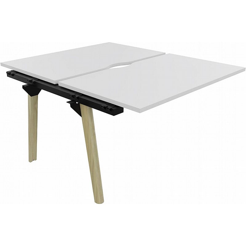 Linux II Scandi A-Frame Rectangular Back to Back Bench Extension Desks - Office Desks