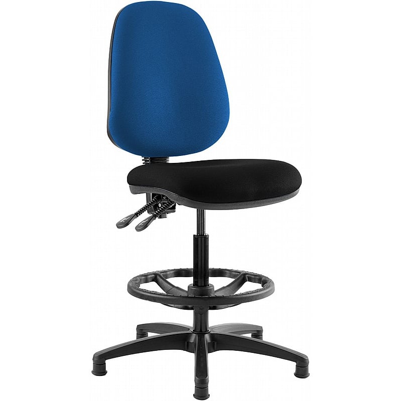 Kirby Duo High Back Draughtsman Chairs - Office Chairs