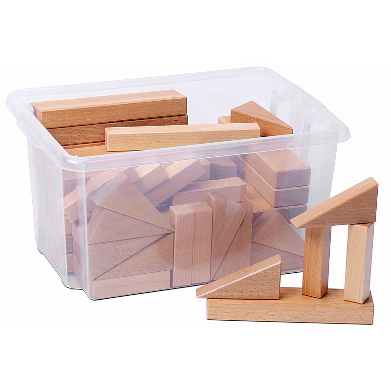 STEM Solid Triangle and Pillar Building Blocks - School Furniture