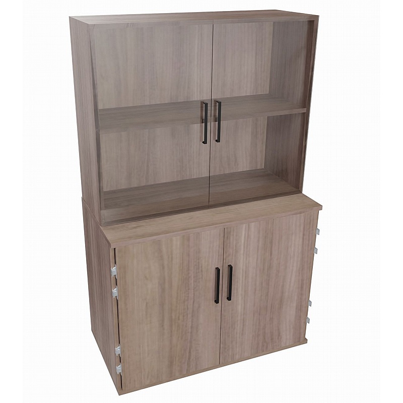 Elite Office Combination Cupboard with Glass Doors - Office Storage