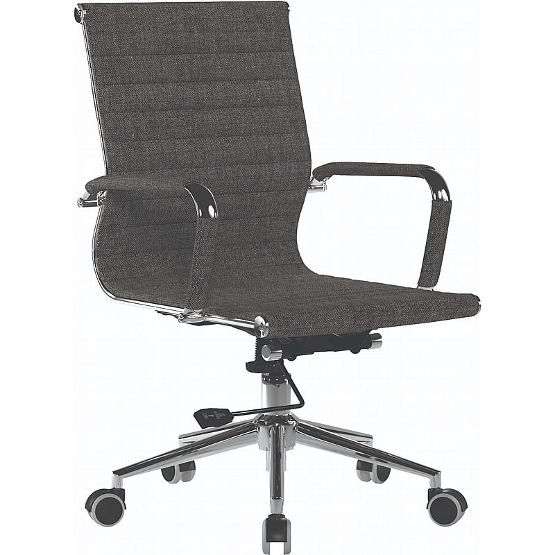 Aura Contemporary Medium Back Fabric Executive Office Chairs - Office Chairs