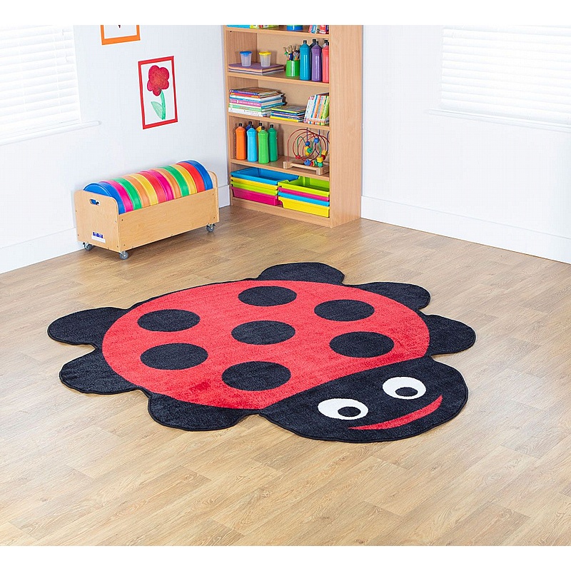 Back to Nature Ladybird Shaped Carpet - School Furniture