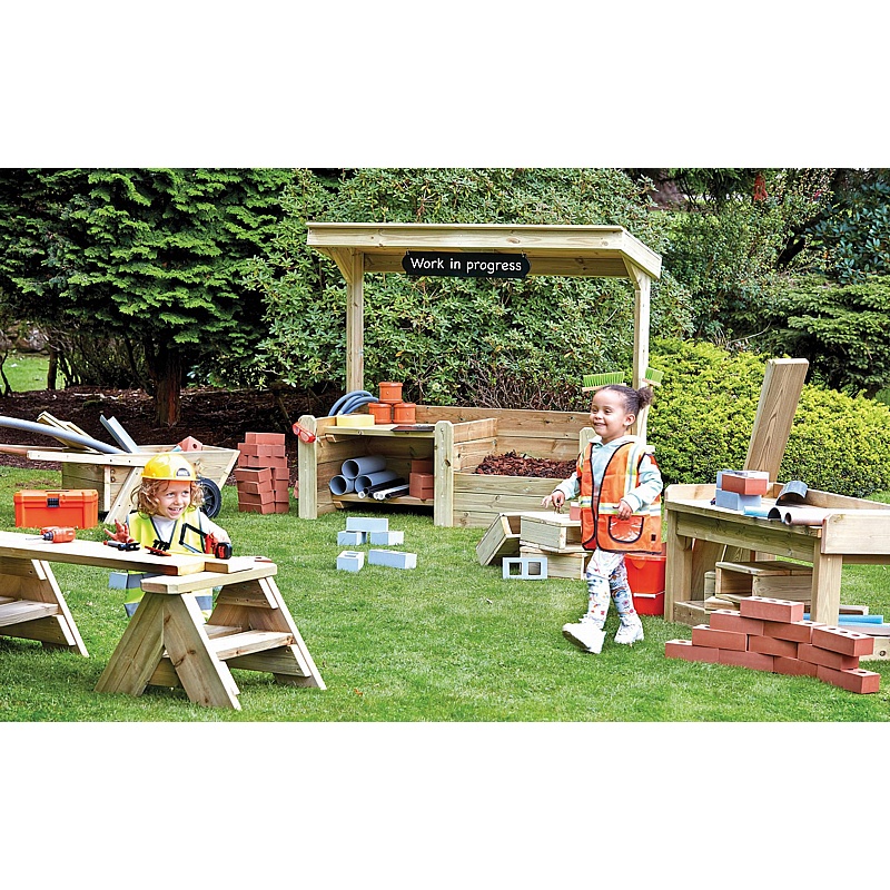 Adventure Tots Nursery Outdoor Role Play Construction Bundle - School Furniture