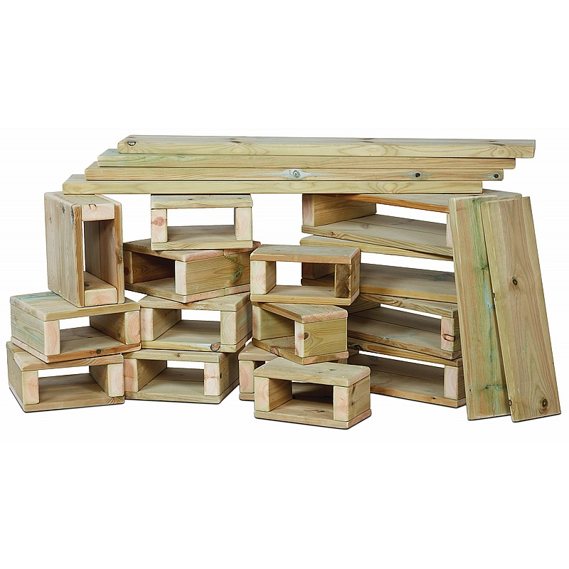 Adventure Tots Nursery Outdoor Building Blocks Set - School Furniture