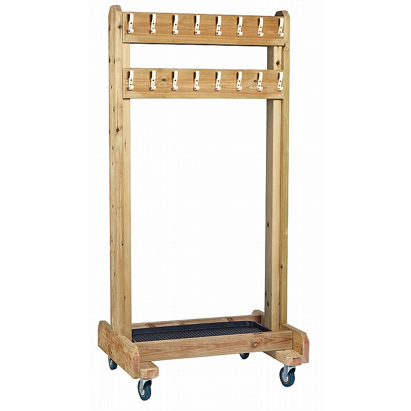 Adventure Tots Nursery Outdoor Mobile Puddle Suit Storage Rack - School Furniture