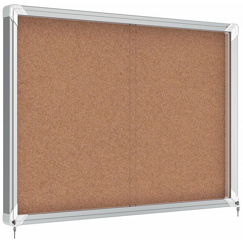 Nobo Premium Plus Sliding Door Cork Noticeboards - Display Equipment