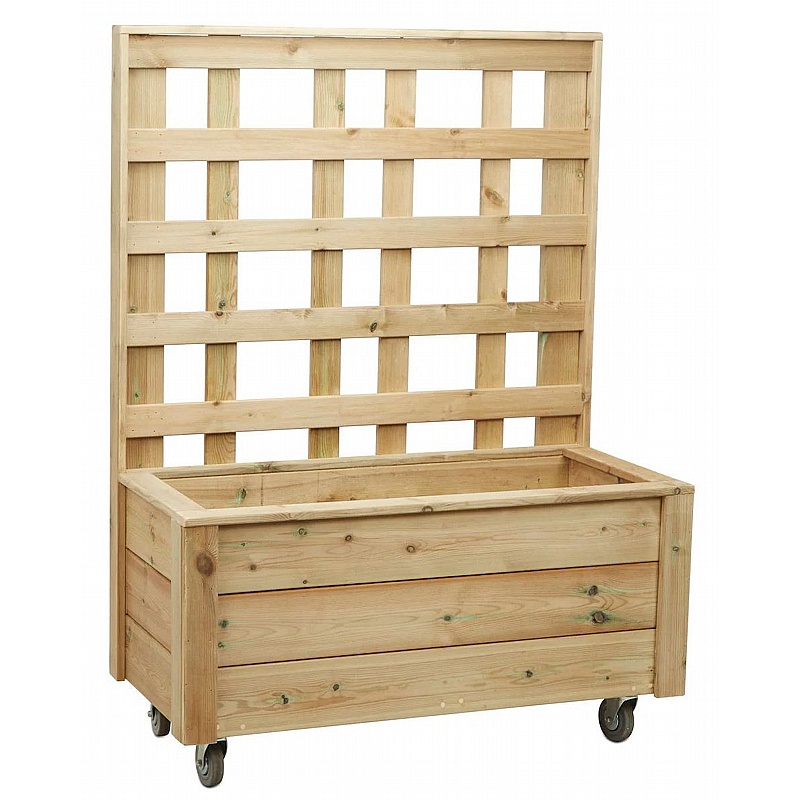 Little Green Fingers Outdoor Mobile Planter with Trellis - School Furniture