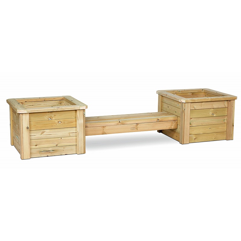 Little Green Fingers Outdoor Planter and Bench Combo - School Furniture