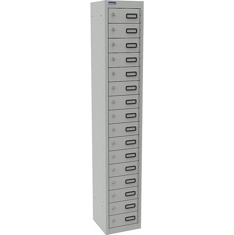 Silverline Kontrax 16 Compartment Personal Effects Lockers - Office Storage