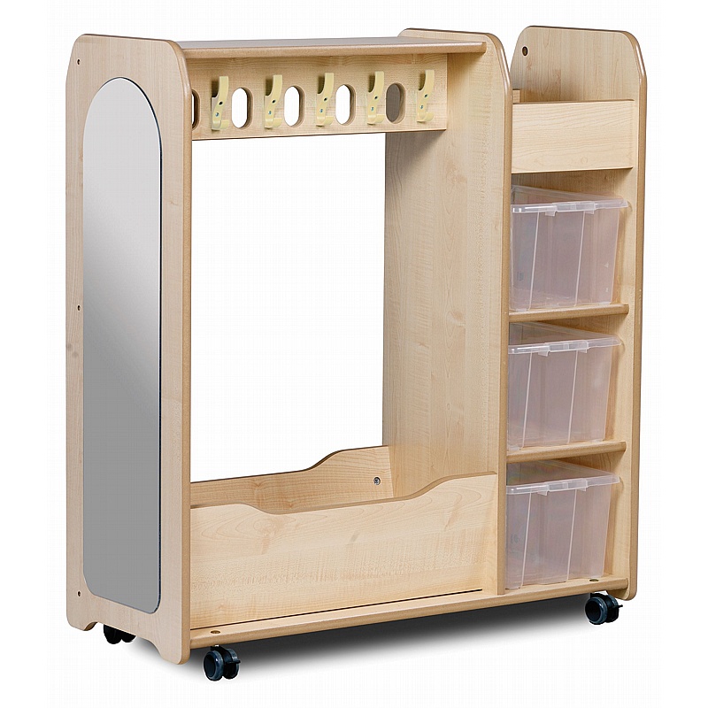 Nursery Dressing Up Mobile Trolley with Mirror - School Furniture