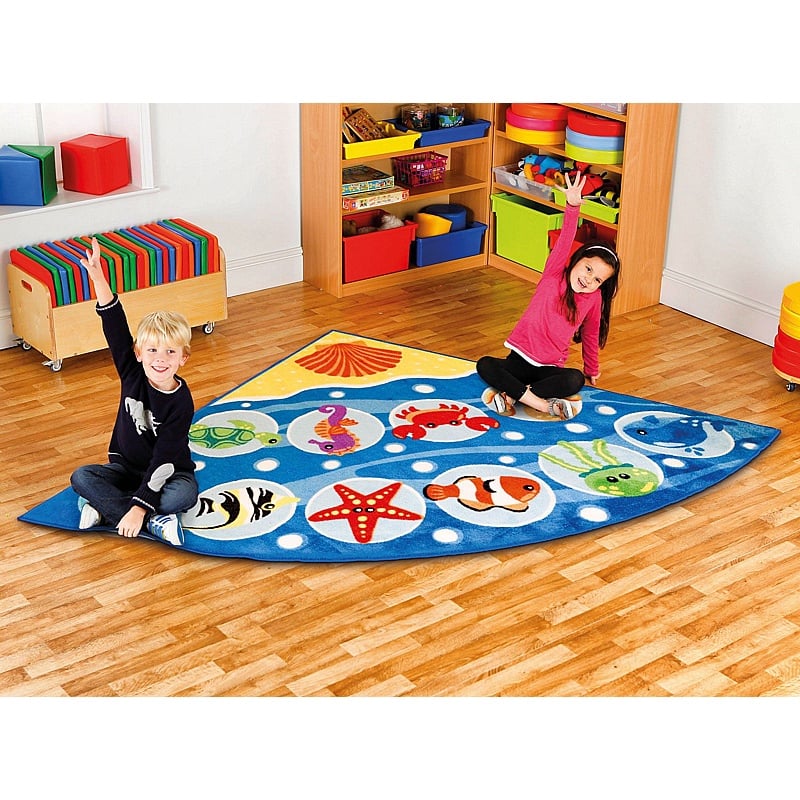 Under the Sea Corner Placement Carpet - School Furniture