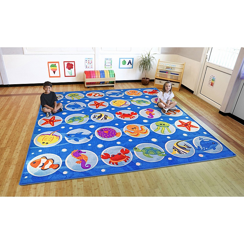 Under the Sea Large Placement Carpet - School Furniture