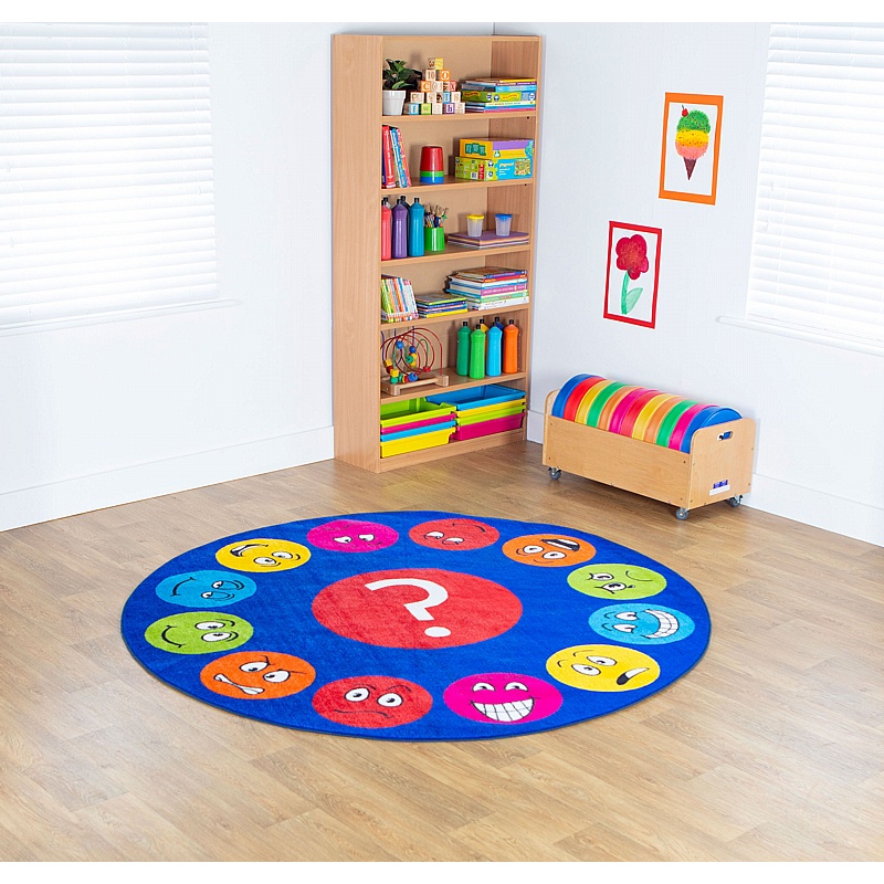 Emotions Faces Circular Carpet - School Furniture