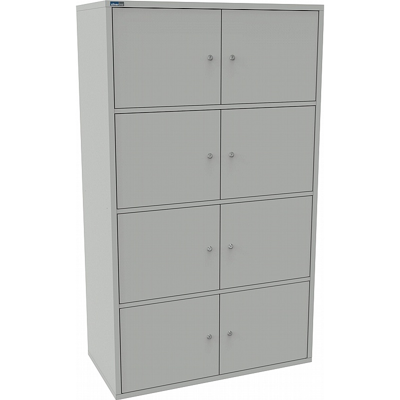 Silverline M:Line 8 Person Metal Personal Locker - Office Storage