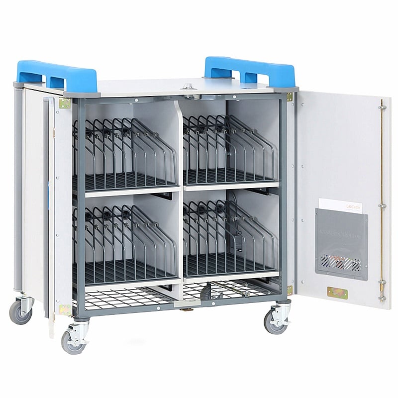 LapCabby 36V Vertical Laptop Charging and Storage Trolley - School Furniture