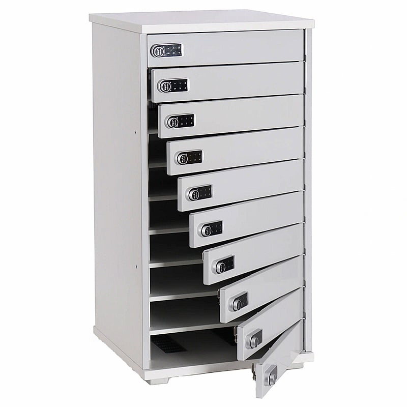 LapCabby Lyte 10H Multi Door Horizontal Laptop Charging and Storage Cabinet - School Furniture