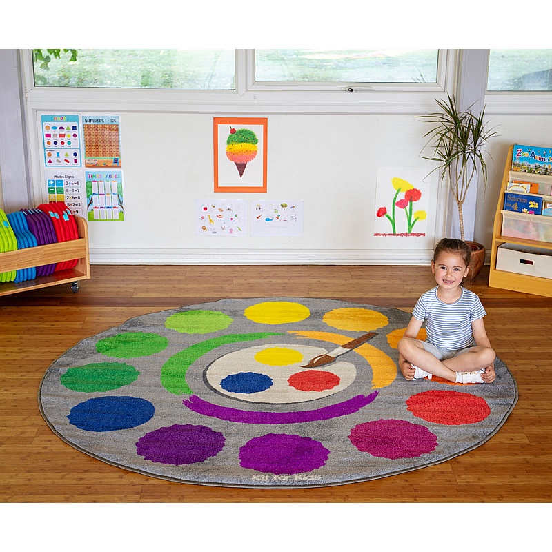 Rainbow Colour Wheel Carpet - School Furniture