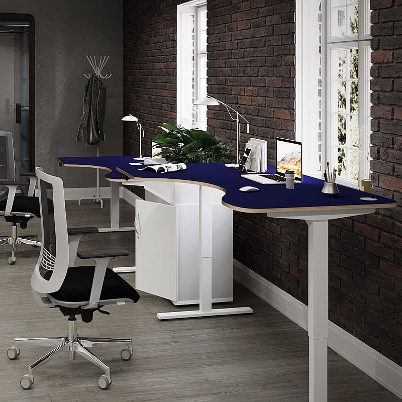 SmartLine Ergonomic Radial Sit Stand Office Desks from our Sit-Stand ...