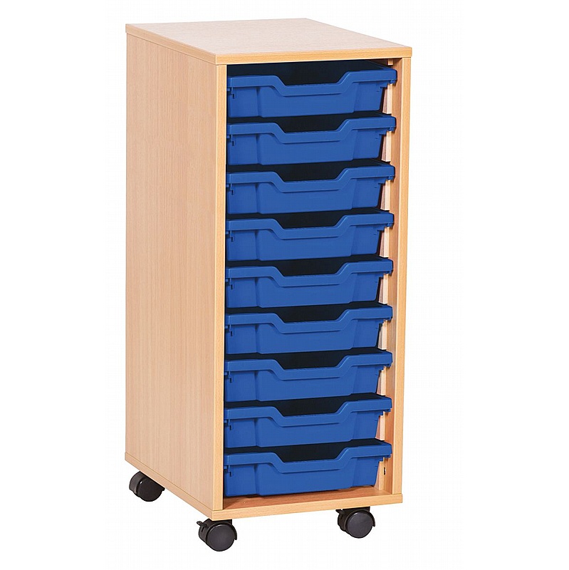 EduStore Single Column 9 Shallow Tray Storage - School Furniture