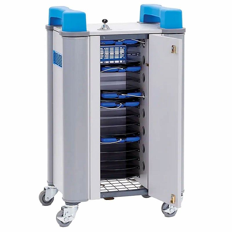 LapCabby Tab 16H Horizontal Single Door Tablet Charge & Sync Storage Trolley - School Furniture