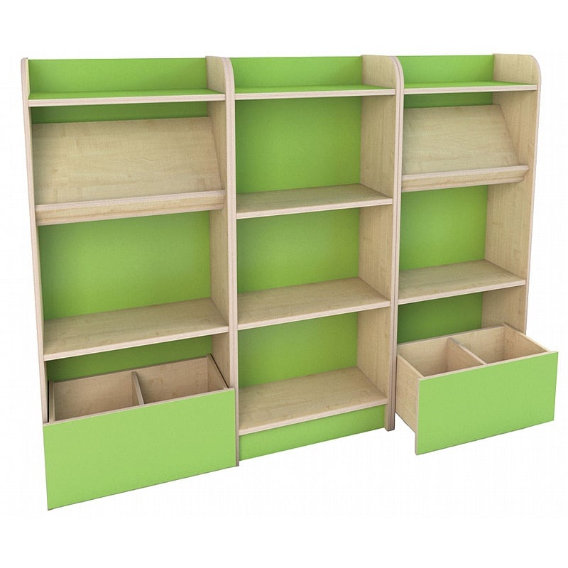 KubbyClass Display and Browse Bookcases Bundle - School Furniture