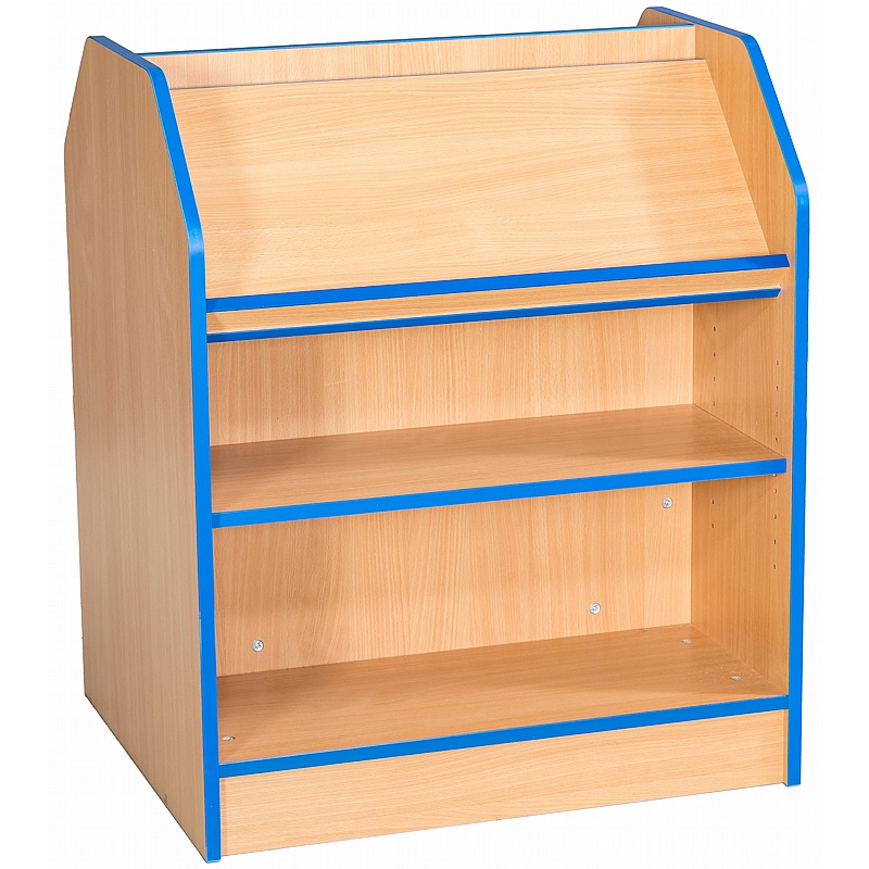 Folio Premium Library Double Sided Bookcases with Top Display - School Furniture