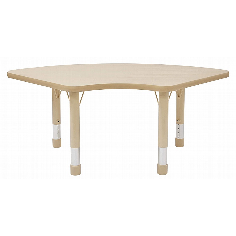 Wisdom Elegant Height Adjustable Kidney Tables - School Furniture