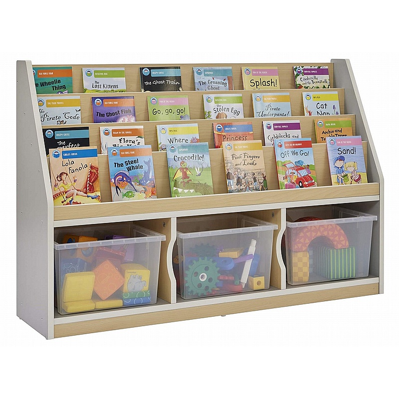 Modern Thrifty Nursery and Library Bookcase and Tray Storage - School Furniture