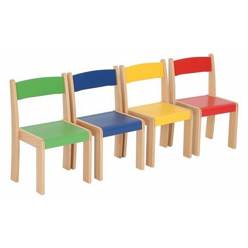 Zona Beechwood Colourful Nursery and Pre School Chairs - Pack of 4 - School Furniture