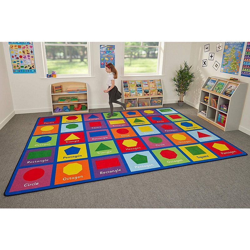 Large Shapes Rectangular Placement Carpet - School Furniture