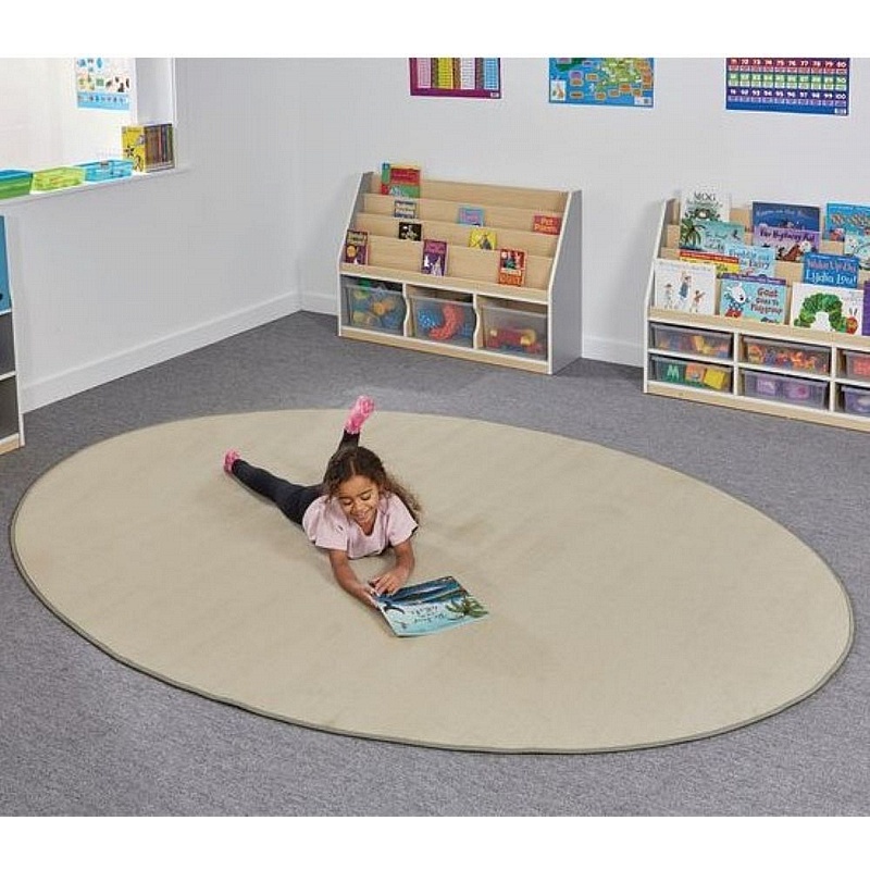 Solid Oval Placement Carpet - School Furniture