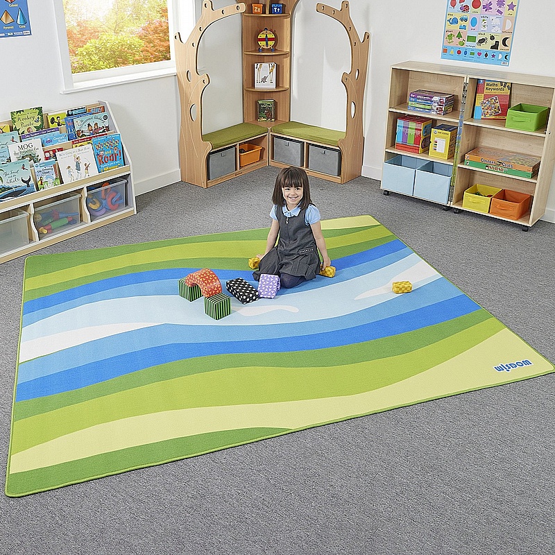 Riverbank Rectangular Placement Carpet - School Furniture