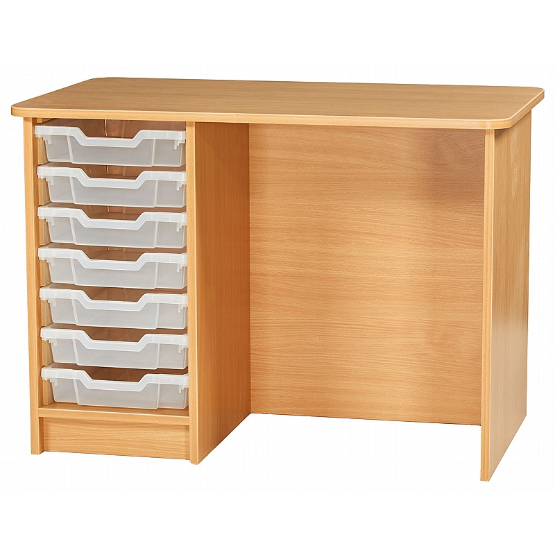 Campus Teachers Office Desk with Tray Storage - School Furniture