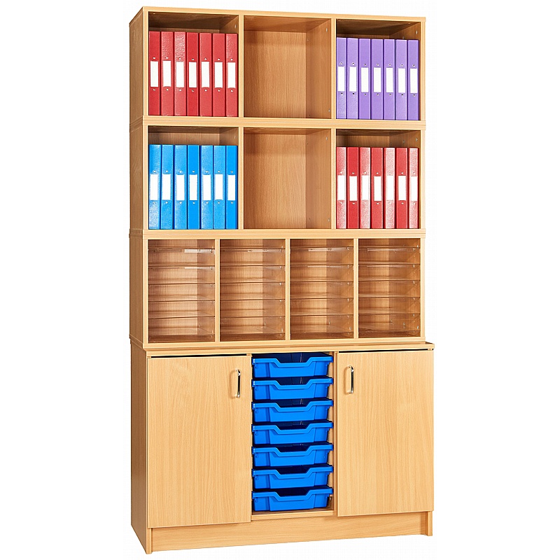 EduStore Office Organiser Mid with Tray Storage Combination Cupboards - School Furniture