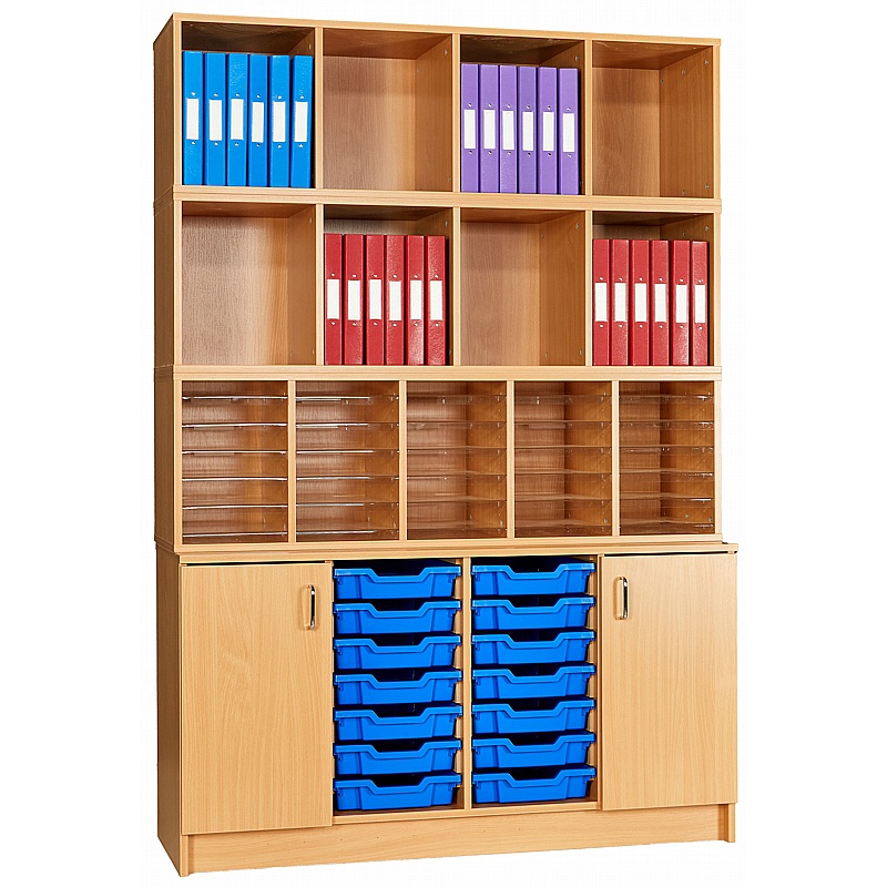 EduStore Office Organiser Large with Tray Storage Combination Cupboards - School Furniture