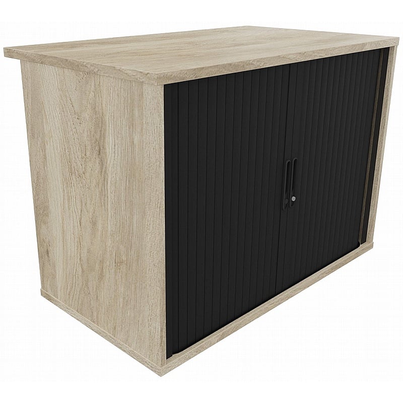 Unified Desk High Wooden Tambour Office Cupboards - Office Storage