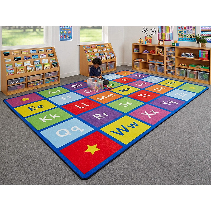 Large Alphabet Rectangular Placement Carpet - School Furniture