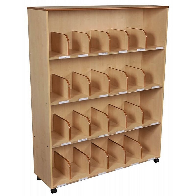 Maple Adult Mobile Bookcase - School Furniture