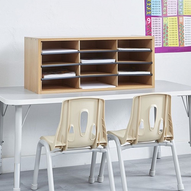 Beech 12 Section A4 Paper and Literature Sorter - School Furniture