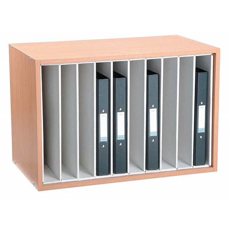 Beech 10 Section Ring Binder Desktop Unit - School Furniture