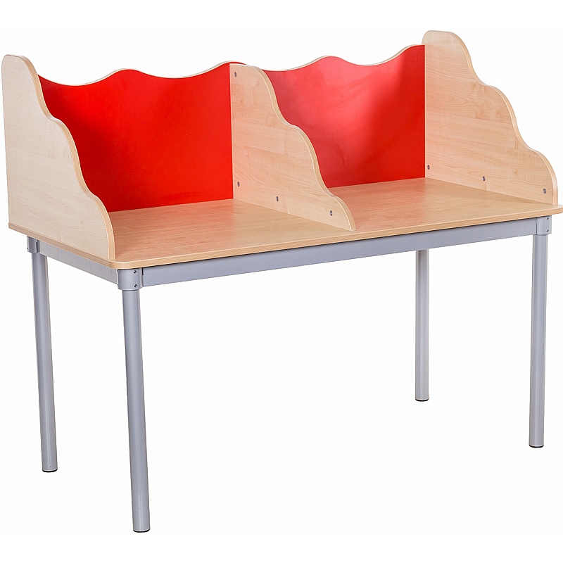 Campus Wave Double Study Carrels - School Furniture