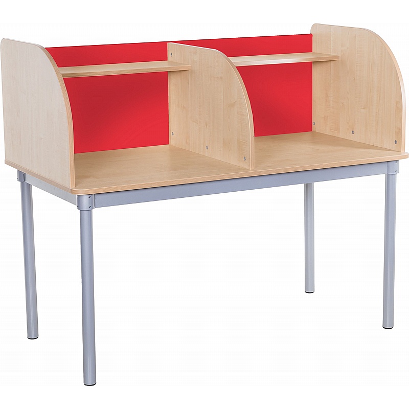 Campus Curve Double Study Carrels - School Furniture