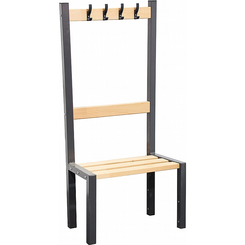 Veste Premium Single Sided Changing and Cloakroom Bench Seats with Hooks - School Furniture