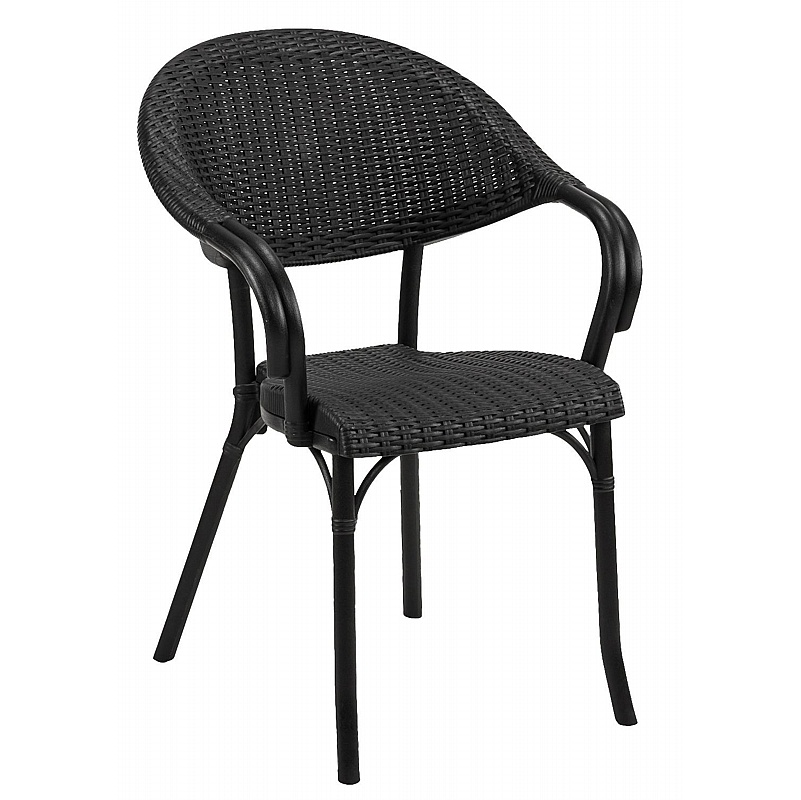 Paris Rattan Polypropylene Bistro Armchairs - Breakout & Canteen